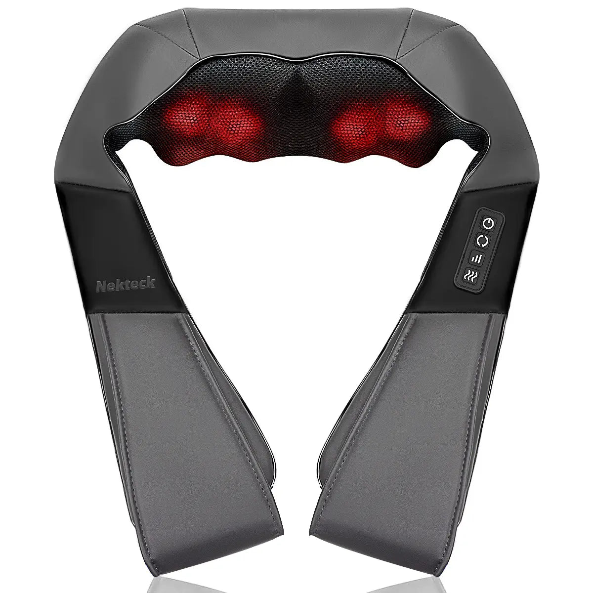 Shiatsu Neck & Back Massager with Heat, 8 Deep-Kneading Massage Nodes
