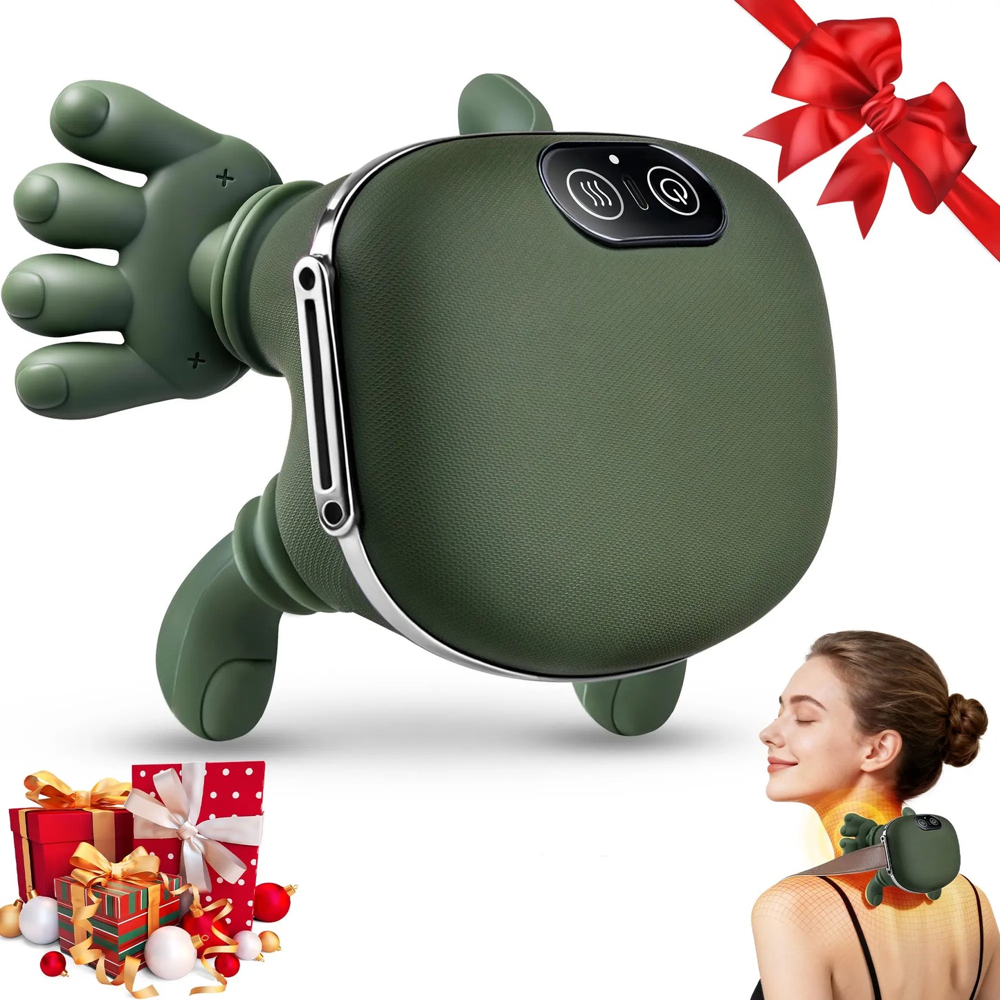 Electric Shoulder & Neck Massager with Heat, Wireless Portable 3D Kneading Deep Tissue Massage