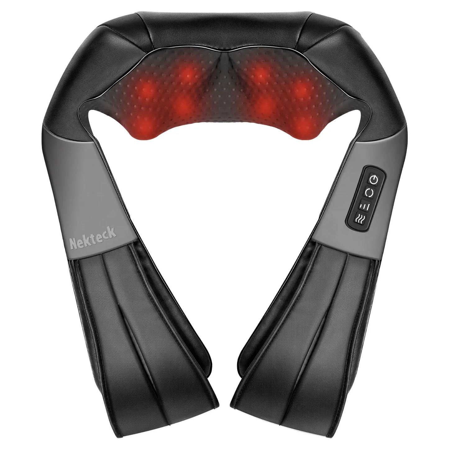 Shiatsu Neck & Back Massager with Heat, 8 Deep-Kneading Massage Nodes