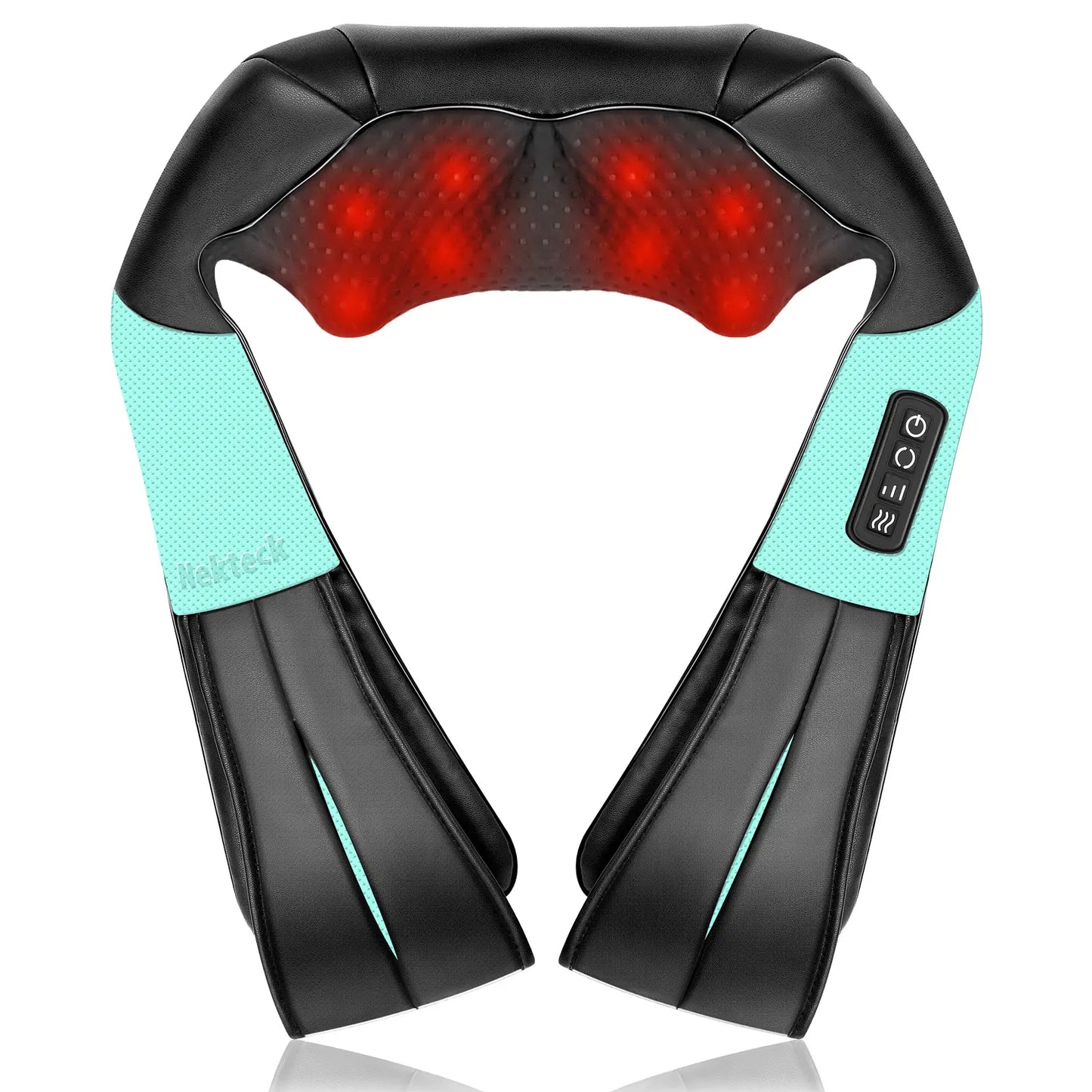 Shiatsu Neck & Back Massager with Heat, 8 Deep-Kneading Massage Nodes